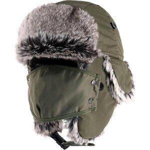 Unisex Army Green Waterproof Winter Warm Premium Strength Ear Flap Strap Hats